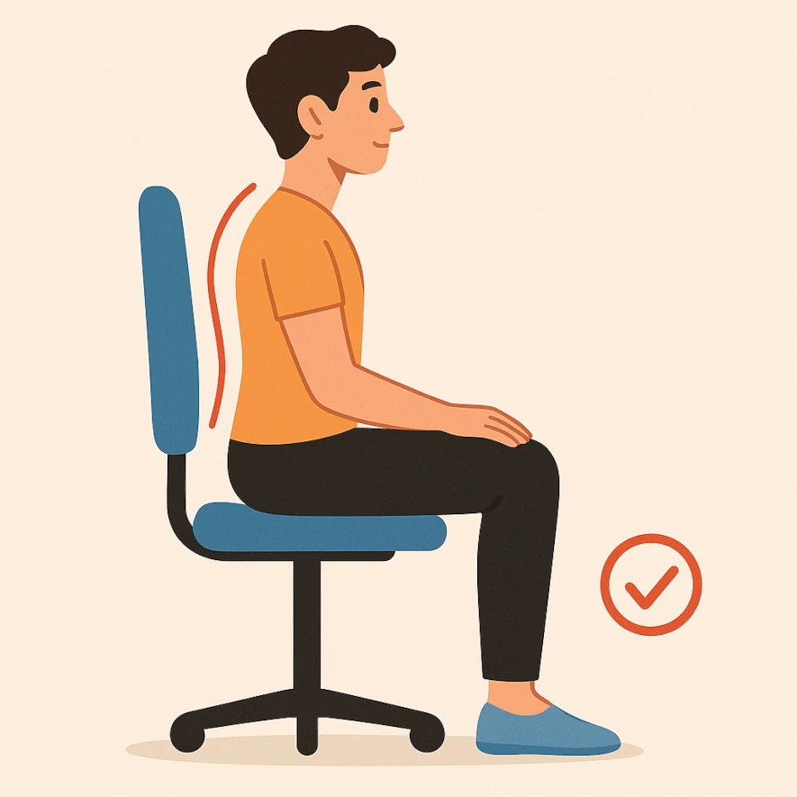 Bra hållning sittande